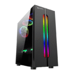 Gabinete Xzeal XZ120, Midi-Tower, ATX/Micro-ATX/Mini-ITX, USB 2.0/3.0, sin Fuente, 3 Ventiladores Instalados, Negro