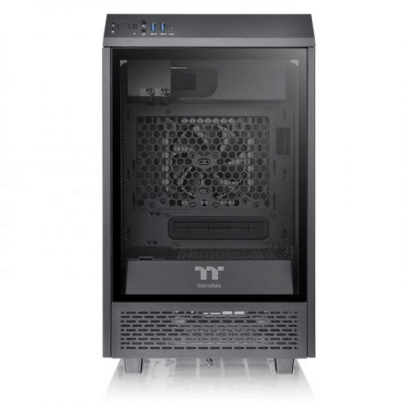 Gabinete Thermaltake The Tower 100, Mini-Tower, Mini-ITX, USB 3.0, sin Fuente, 2 Ventiladores Instalados, Negro - Imagen 2