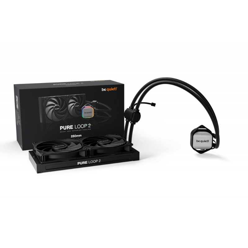 be quiet! PURE LOOP 2 Enfriamiento Líquido para CPU, 2x 140mm, hasta 1800RPM, Negro - Imagen 4