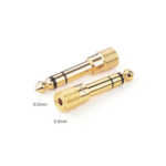 Adaptador de Audio / Conversión 3.5 mm a 6.3 mm / Conectores Chapados en Oro / Diseño Antideslizante 360° / Plug & Play - Imagen 4