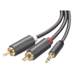 Cable de Audio / 3.5mm Macho a 2 RCA Macho / 3 m (9.84 pies) / Blindaje Múltiple / Conectores Chapados en Oro / TPE Ecológico