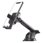 Soporte de Celular para Automóvil / Ventosa con Succión Fuerte / Rotación 360° / Brazo Telescópico Ajustable / Compatible 4.7'' a 7'' / Sujeción por Gravedad