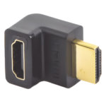 Adaptador HDMI 90° Macho a Hembra / Hacia Arriba / HDMI 2.0 4K@60Hz / Protección de Puertos / Diseño Compacto