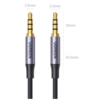 Cable Audio Estéreo / Conector 3.5 mm / TRRS 4 Polos / Doble Blindaje / Nylon Trenzado / 2 m (6.6 ft) - Imagen 3
