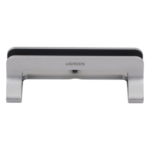 Soporte Vertical para Laptop / Ajustable 12-26 mm / Aluminio y Silicona / Hasta 15.6 pulgadas / Base Antideslizante / Color Plata - Imagen 4