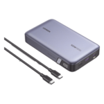 Power Bank / 20000mAh / 100W Max / 3 Salidas USB-C + USB-A / PD 3.0 / QC3.0 / Pantalla Inteligente / Carcasa Ignífuga / Gris
