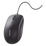 Mouse Óptico USB / 1200 DPI / Cable 1.5 m (4.9 ft) / 3 Botones / Diseño Ergonómico / Silencioso / Multiplataforma