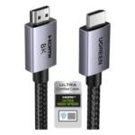 Cable HDMI 2.1 / 8K@60Hz / 4K@240Hz / 48 Gbps / 3 m (9.8 ft) / eARC / HDR10+ / Nylon Trenzado / Aluminio