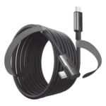 Cable USB-C a USB-C / 5 m (16.4 ft) / USB 3.0 5 Gbps / Carga 3A / Conector Angulado 90° / Nylon Trenzado